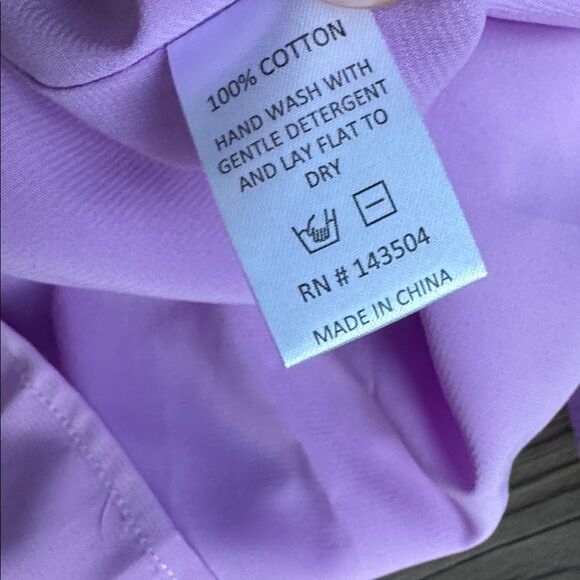 Marie Oliver Betti Aster Purple Lavender V-Neck Tiered Maxi Dress S - Picture 6 of 6